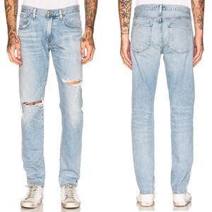 NWT AGOLDE Blade Skinny Distressed Jeans‎ Busted A615C-825 USA🇺🇸MADE Size 34